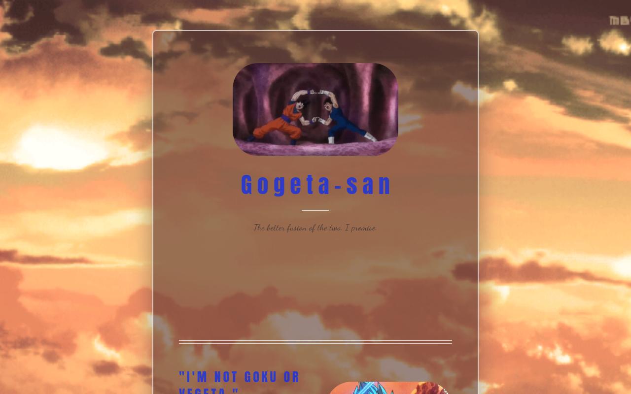 Carrd profile picture for @gogeta